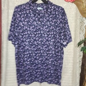 BEN HOGAN PERFORMANCE Purple Leaf Print Shirt
